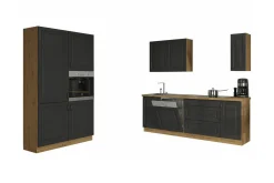 Møbelsett Til Kjøkken & Spiseplass|Kjøkken & Vaskerom-Templemore Möbelset För Kök & Matplats Black/Wood svart/tre