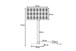 Bordlampe|Soveromslampe-Tenna Bordlampe 25 cm Sølv
