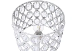 Bordlampe|Soveromslampe-Tenna Bordlampe 25 cm Sølv