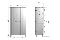 WOOOD Tenney Garderobe 111 cm
