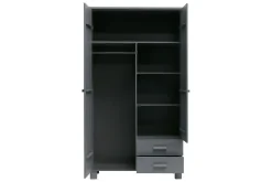 WOOOD Garderobeskap Barn|Oppbevaring Barnerom-Tenney Garderobe med 2 Skuffer 111 cm Grey