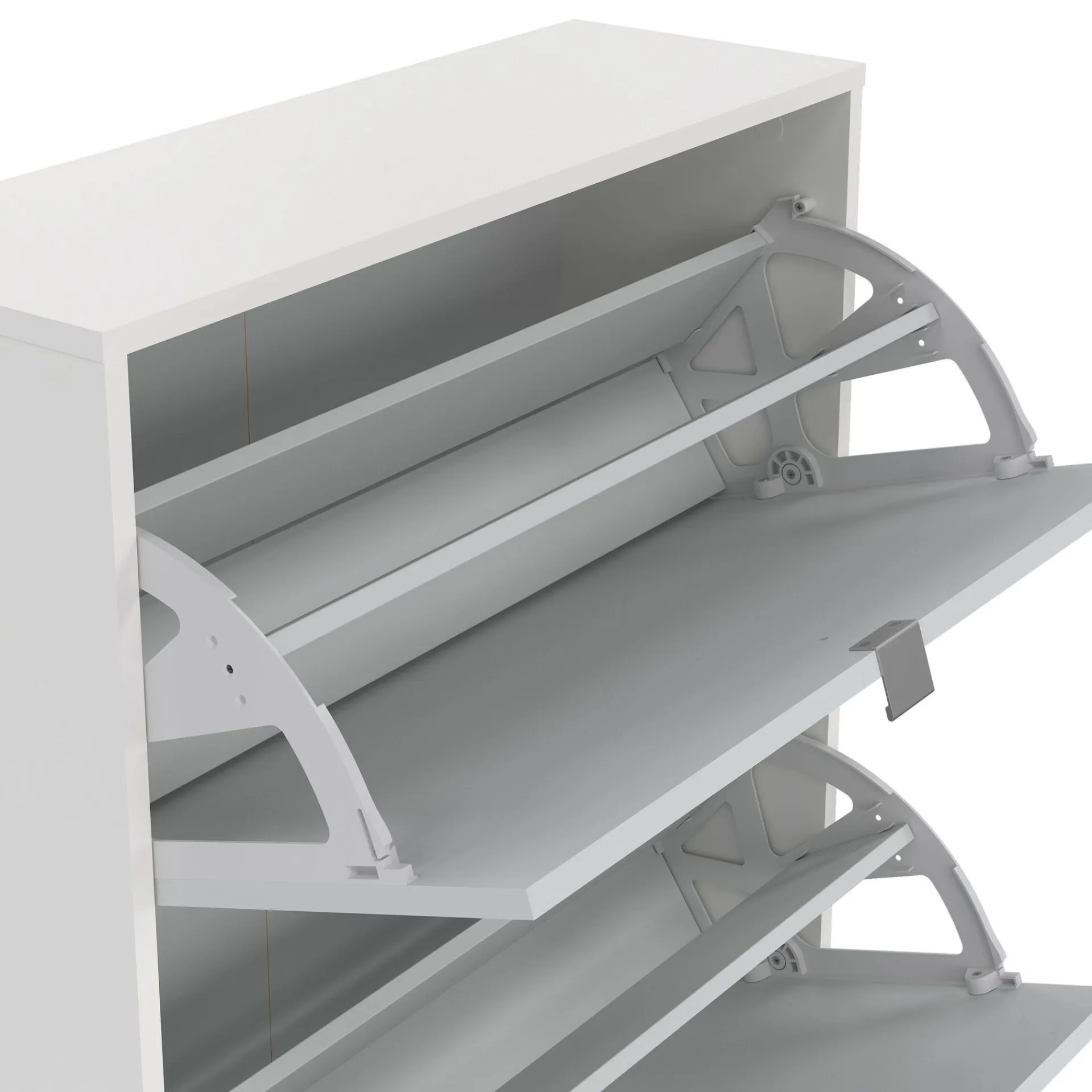 Tvilum Gangoppbevaring-Tenor Skoskap 4 rom 70x24x162 cm Hvit