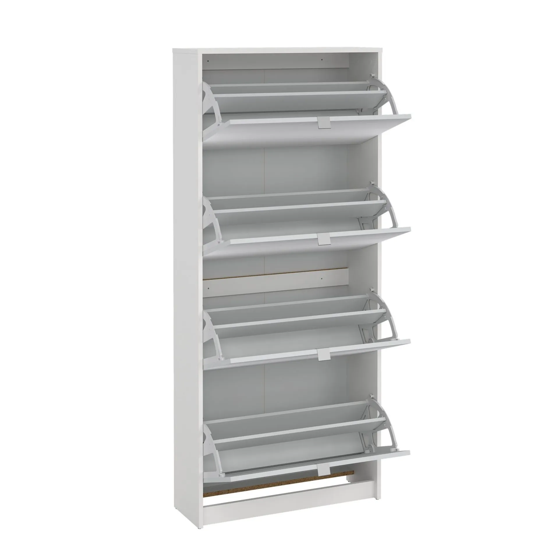 Tvilum Gangoppbevaring-Tenor Skoskap 4 rom 70x24x162 cm Hvit
