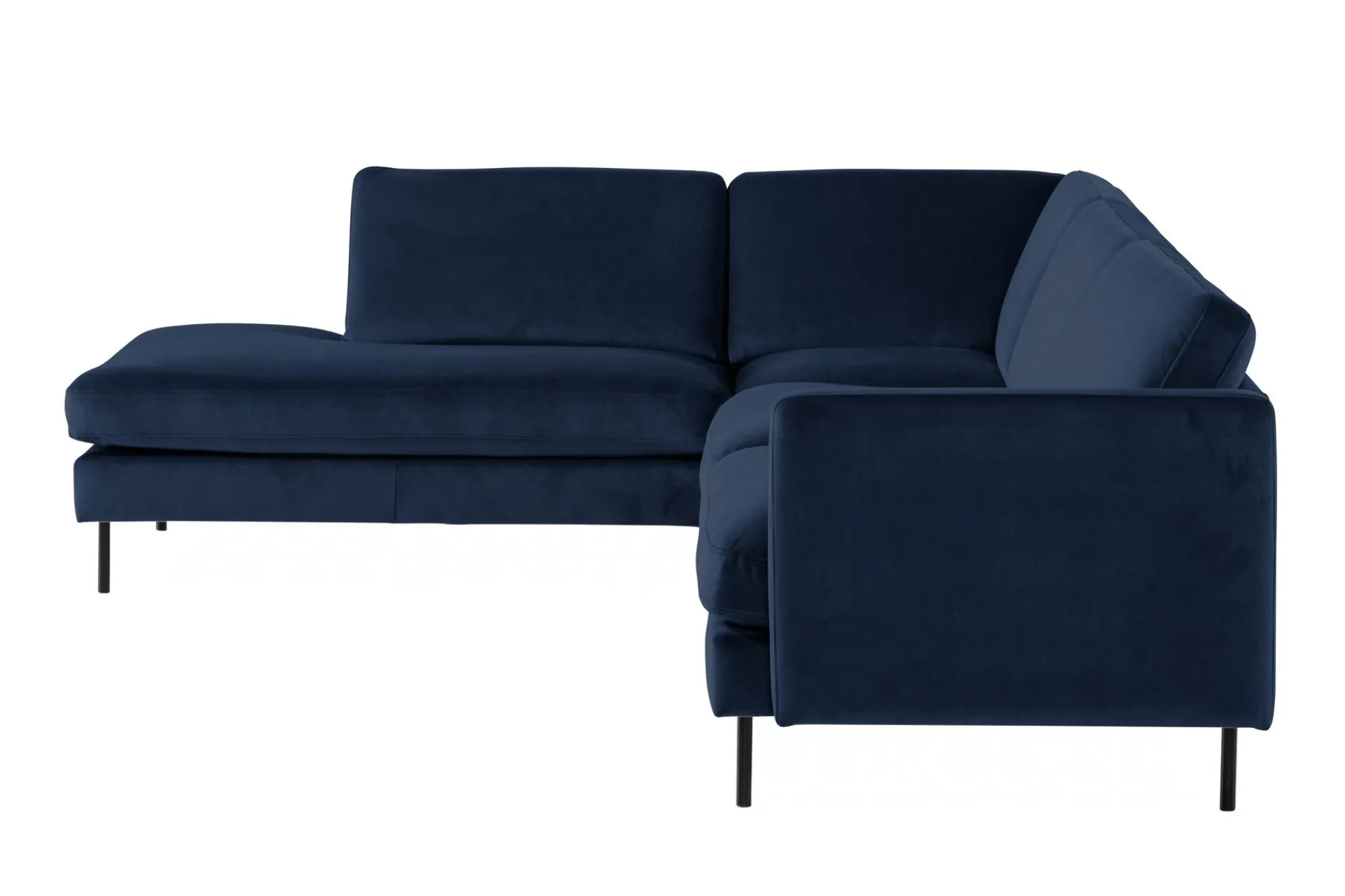 Velour Sofa & Fløyel Sofa|Sofa Med Sjeselong-Teodin 2,5-seters Fløyelssofa med Sjeselong Venstre Blå