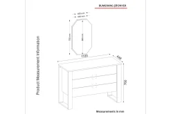 Kommode|Gangoppbevaring-Tera Home Kommode + Speil Brun,Grey