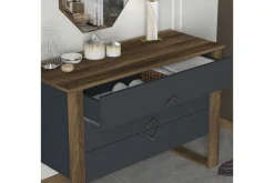 Kommode|Gangoppbevaring-Tera Home Kommode + Speil Brun,Grey