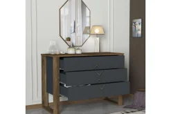 Kommode|Gangoppbevaring-Tera Home Kommode + Speil Brun,Grey