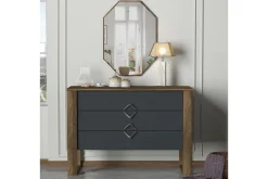 Kommode|Gangoppbevaring-Tera Home Kommode + Speil Brun,Grey
