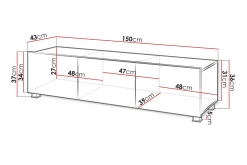 Concept 55 Tessan TV-benk 150 cm