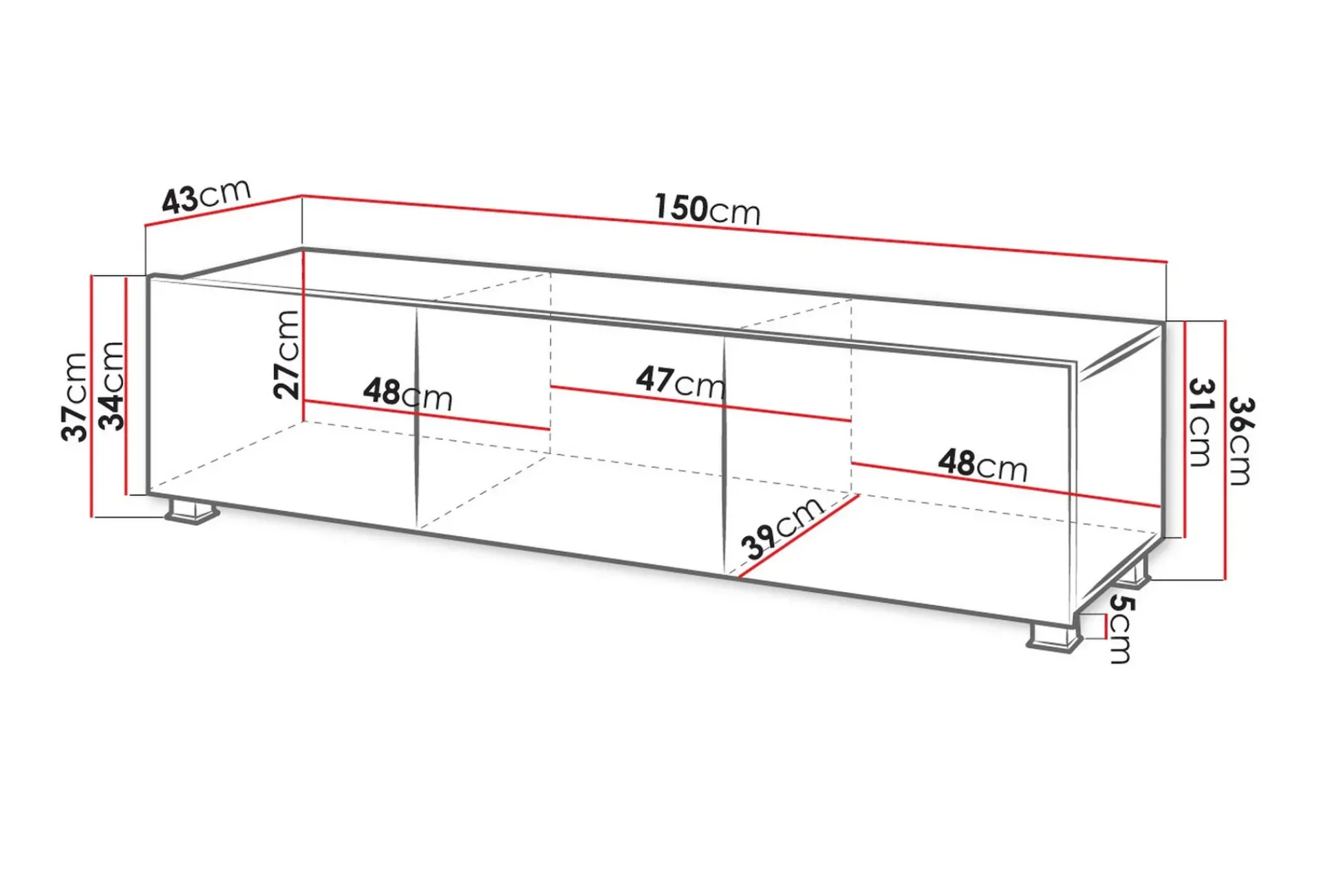 Concept 55 Tessan TV-benk 150 cm