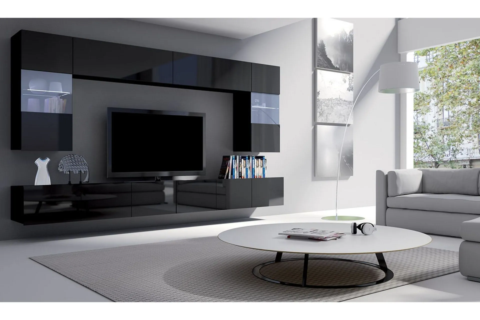 Concept 55 Tv-Møbelsett-Tessan TV-møbelsett Svart