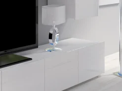 Tv-Møbelsett-Tessan TV-veggseksjon med LED-belysning brun