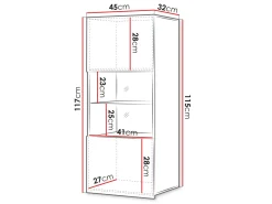 Vitrineskap|Skap-Tessan Vitrineskap 45x117 cm brun