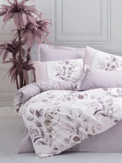 Putetrekk|Sengetøysett & Dynetrekksett-Tharion sengesett 140x200 cm Nadia Lilac White