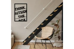 Skilt-Think Outside The Box 50 cm Veggdekor Svart