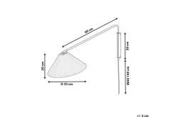 Nattbordslampe-Thirassia Vegglampe E27 Svart,Natur