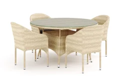 Spisegrupper Hage-Thor Spisegruppe med 4 stoler Beige