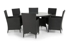 Comfort Garden Spisegrupper Hage-Thor Spisegruppe Ø140+6 Thor Stoler Svart