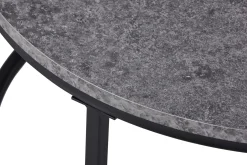 Basic Home Gangbord|Avlastningsbord-Thyra Settbord Rundt 90 cm 2 bord Grå/Svart