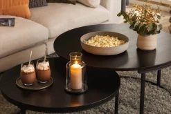 Basic Home Gangbord|Avlastningsbord-Thyra Sett med Runde Sofabord Svart