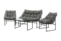 Venture Home Veranda & Terrasse|Loungesett-Tina Loungegruppe 4-seters Svart