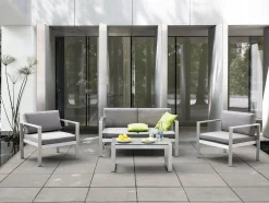Veranda & Terrasse|Loungesett-Tirrena Loungegruppe 90 cm Grey