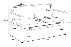 Tirrena Sofa 142 cm
