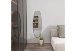 Sminkespeil|Gulvspeil-Toalettspeil Keiichi Transparent Lysfarget tre