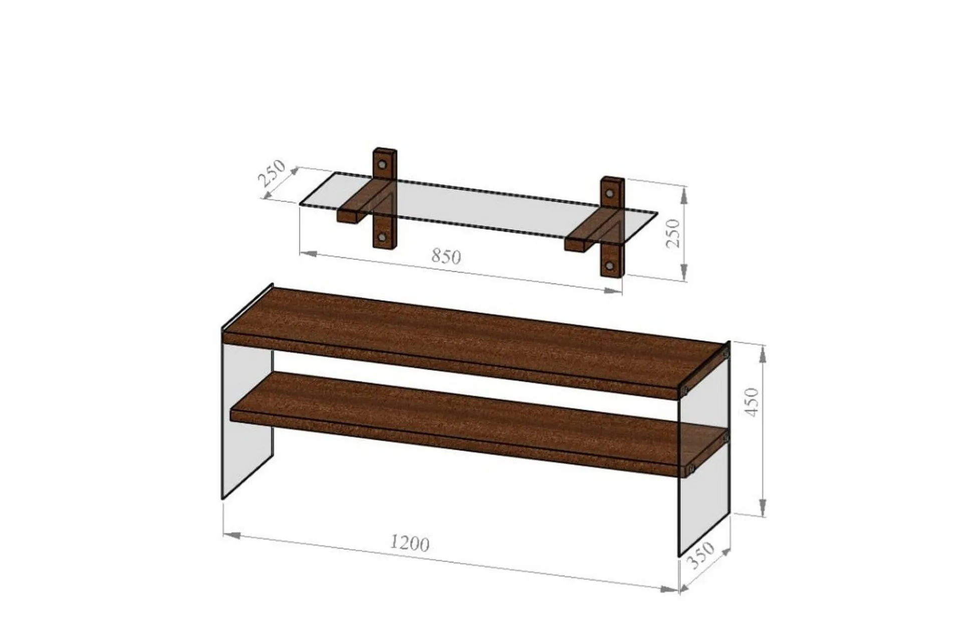 Tomassoni TV-møbelsett 45 cm