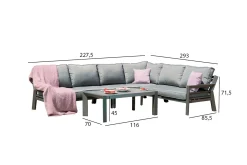 Veranda & Terrasse|Loungesett-Tomson Hagesett Mørkegrå