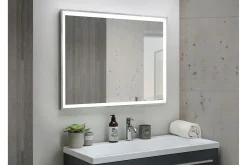 Baderomsspeil Med Belysning|Baderom-Tooms Speil LED 60x80 cm Sølv