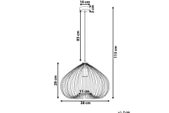 Kjøkkenlampe|Taklampe-Tordino Plafond 38 cm Svart