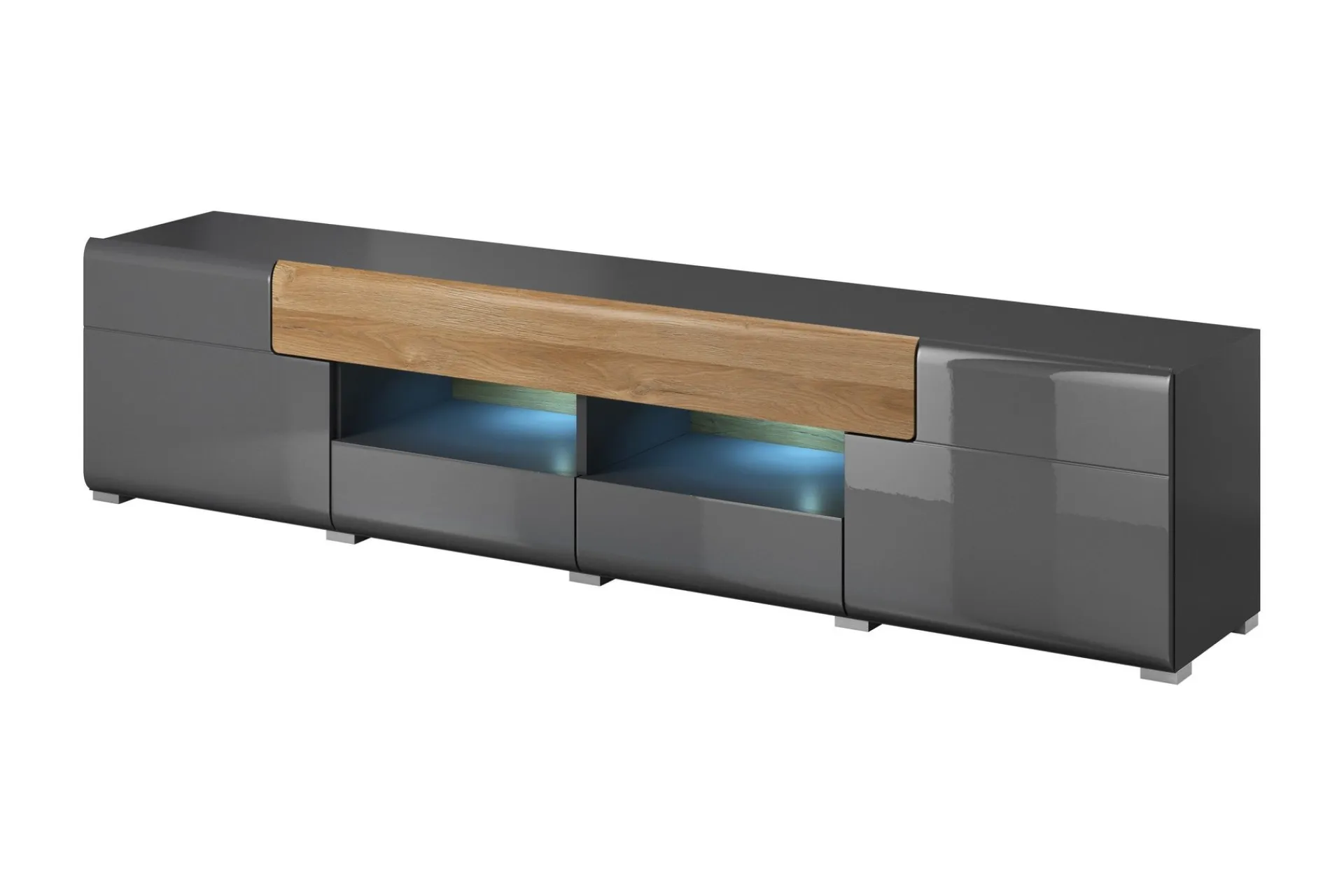 Tv-Benk & Mediabenk-Toreno TV-benk 208 cm Natur,Antracit