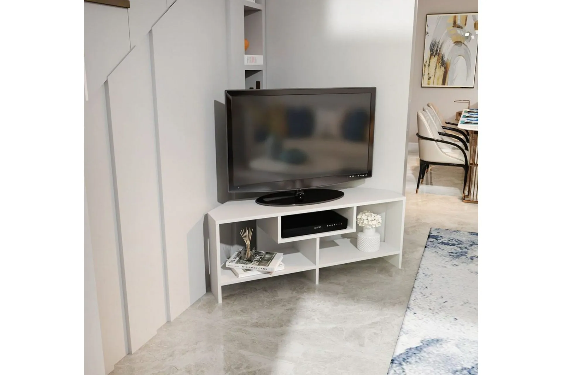 Tv-Benk & Mediabenk-Torlin TV-benk 120 cm Hvit