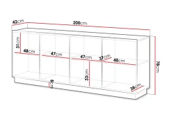 Torvalen Skjenk 200x42 cm