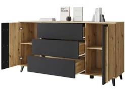 Entrekommode|Kommode-Torvos Kommode 150 cm Brun,Svart