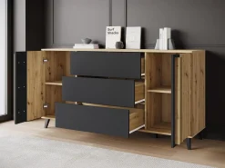 Entrekommode|Kommode-Torvos Kommode 150 cm Brun,Svart