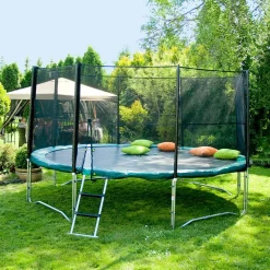 Trampoline HOME4YOU med grønt underlag 426 cm