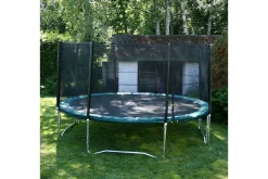 Lekehus|Lekeredskap & Utelek-Trampoline med Beskyttelsesnett D426cm grønn Svart