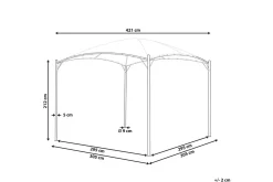 Pergola-Trädgårdspergola Beliani Vomero Beige/svart Beige||Black Beige,Svart