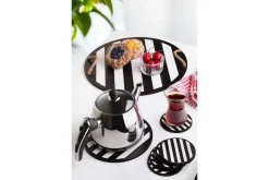 Annet Til Servering & Borddekking|Brikker & Tallerkener-Trebrett & Glassunderlegg 8-pk Svart,Hvit