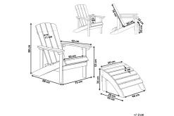 Tredgårdsstol med Fotskammel ADIRONDACK