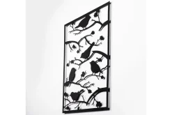 Skilt-Tree Branch Birds Veggdekor Svart