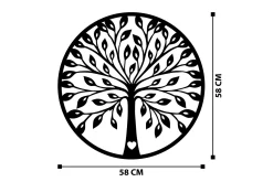 Skilt-Tree branches Veggdekor Svart