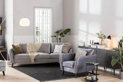 Scandi Days Trend Lenestol med Fotskammel Fløyel