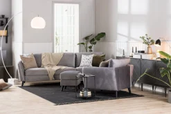 Scandi Days Trend Lenestol med Fotskammel Fløyel