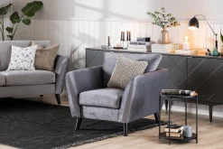 Scandi Days Trend Lenestol med Fotskammel Fløyel