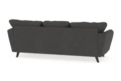 Scandi Days Sofa Med Sjeselong-Trend Lyx 3-seters Høyrevendt L-formet Sjeselongsofa i Manchester Mørkegrå