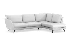 Scandi Days Sofa Med Sjeselong-Trend Lyx 4-seters Høyrevendt L-formet Sjeselongsofa i Stoff Lysegrå