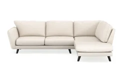 Scandi Days Sofa Med Sjeselong-Trend Lyx 4-seters Høyrevendt L-formet Sjeselongsofa i Stoff Beige